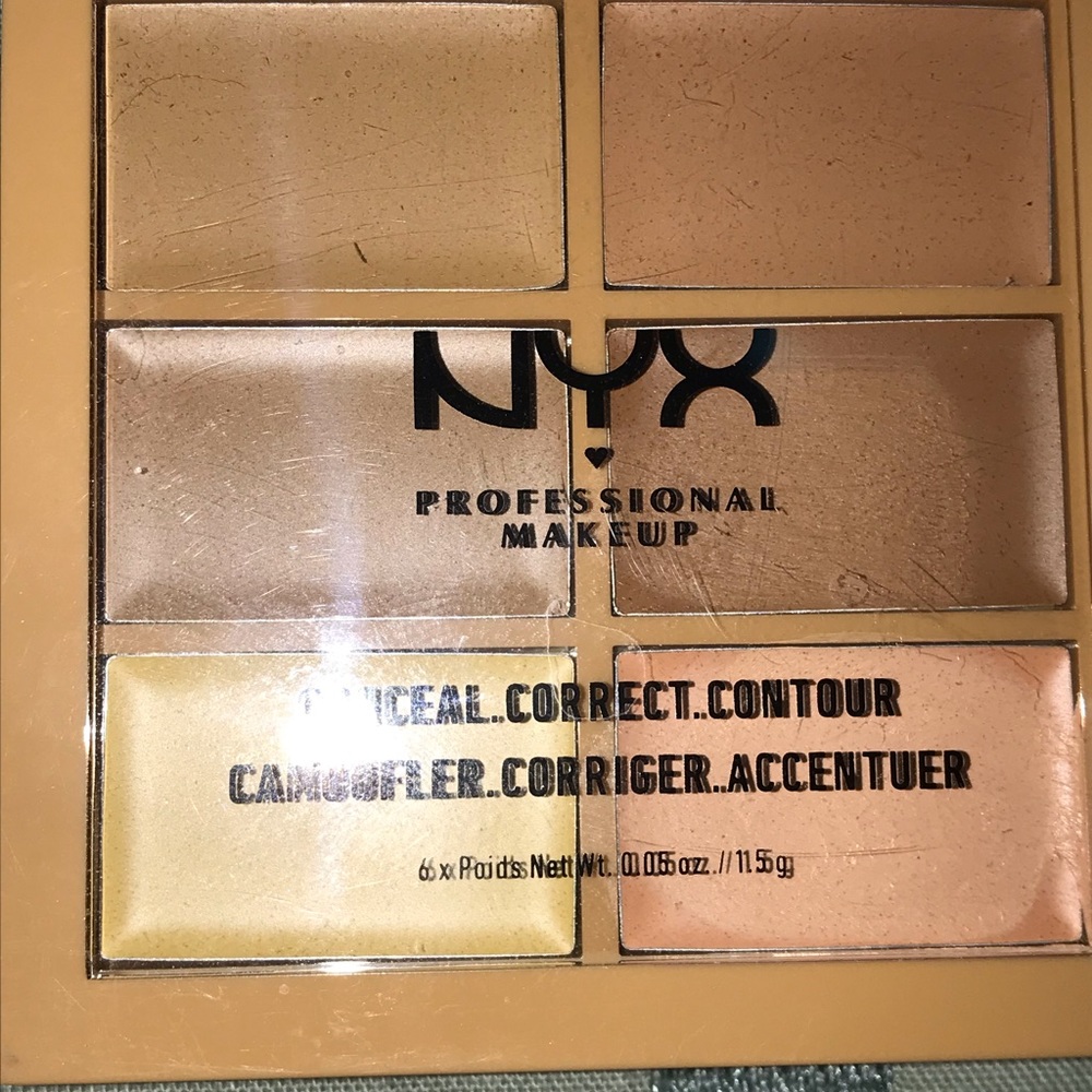 NYX corrector, concealer and contour palette. Make-up.